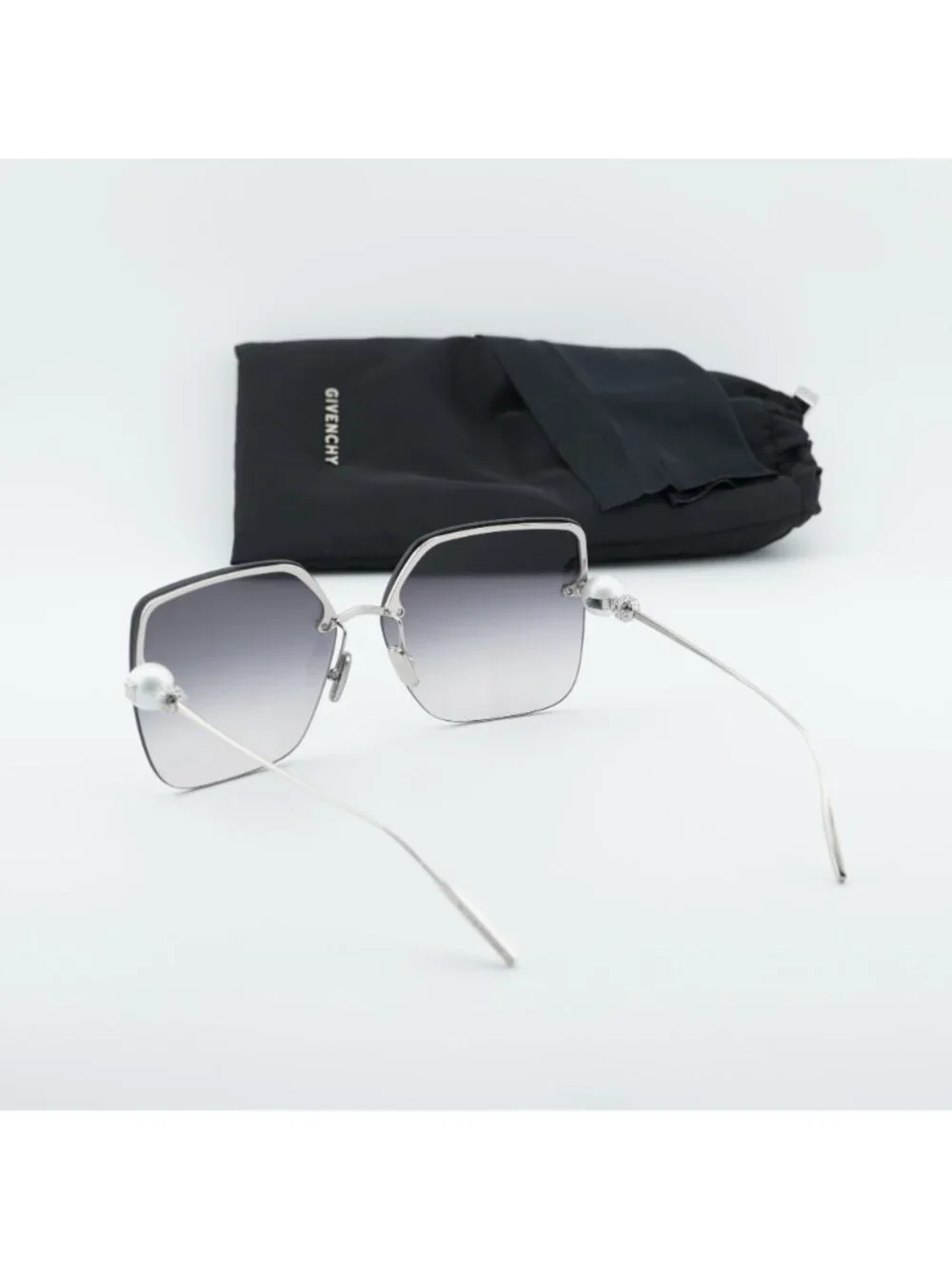 Givenchy GV40110U 16B Butterfly Sunglasses - Silver / Grey